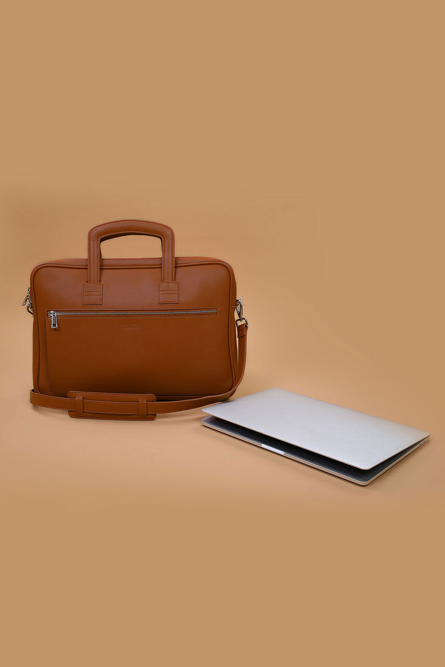 Knox 15inch Vegan Leather Laptop Bag Coconut Lifestyle