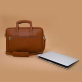 Knox 15inch Vegan Leather Laptop Bag Coconut Lifestyle