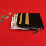 Vegan Card Coin Wallet Black L2