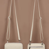 Classic Vegan Leather Women Crossbody Milky Back