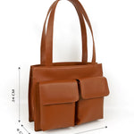 Carry all office essentials in cruelty free Barbara women office tote bag Firepit measurement