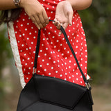 Hazel Vegan Leather Women Handbag Vanta Black Model 4
