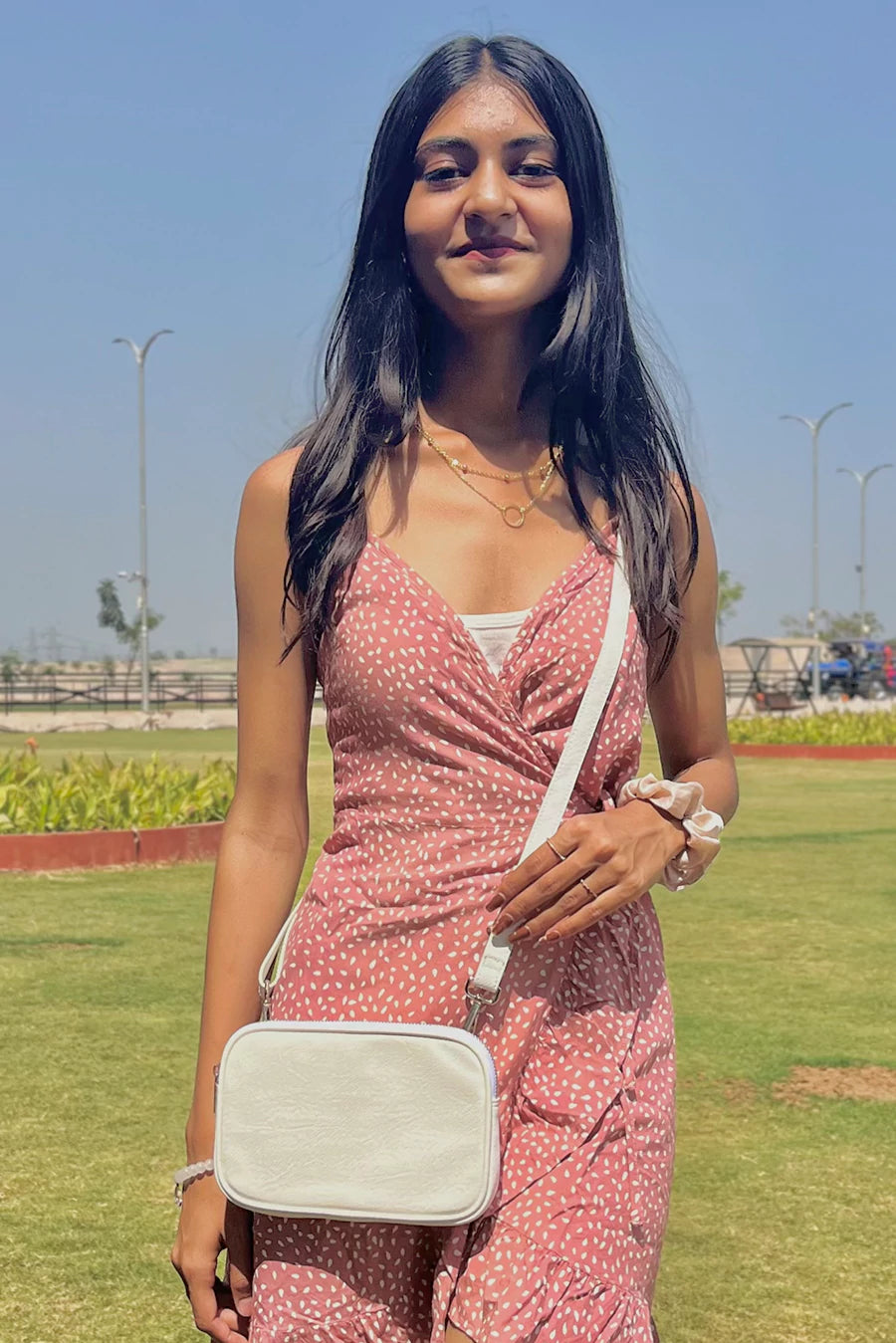 Classic Vegan Leather Women Crossbody Milky M1