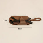 Jace Sling Sunglass Cover Vegan Metallic Dark Gold Measurement