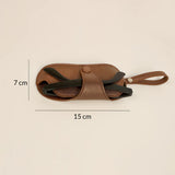 Jace Sling Sunglass Cover Vegan Metallic Dark Gold Measurement