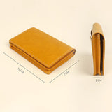 Beth Vegan Leather Card Wallet Butterscotch Measurement