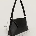 Hazel Vegan Leather Women Shoulder Bag Vanta Black Measurement