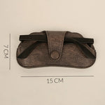 Jace Sunglass Case Vegan Leather Espresso Measurement