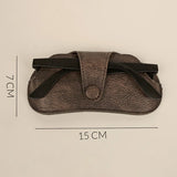 Jace Sunglass Case Vegan Leather Espresso Measurement