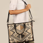 Charlotte Handloom Tote Bag For Women Ajar Beige Model 3