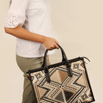 Charlotte Handloom Tote Bag For Women Ajar Beige Model 4