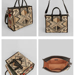 Charlotte Handloom Tote Bag For Women Ajar Beige Detail
