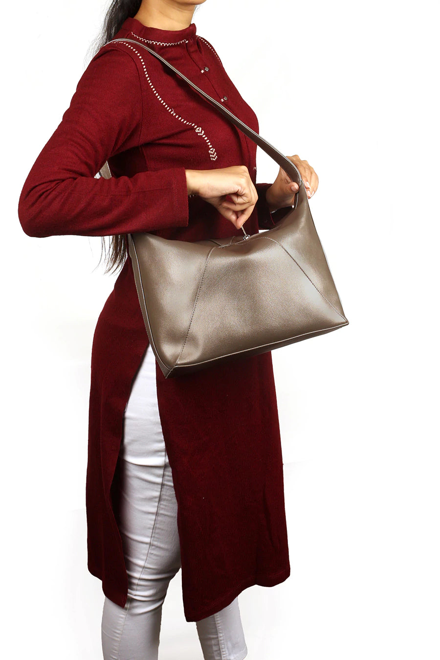 Carry your world in our Demi Cruelty Free Women Office Shoulder Bag Trout Model 2