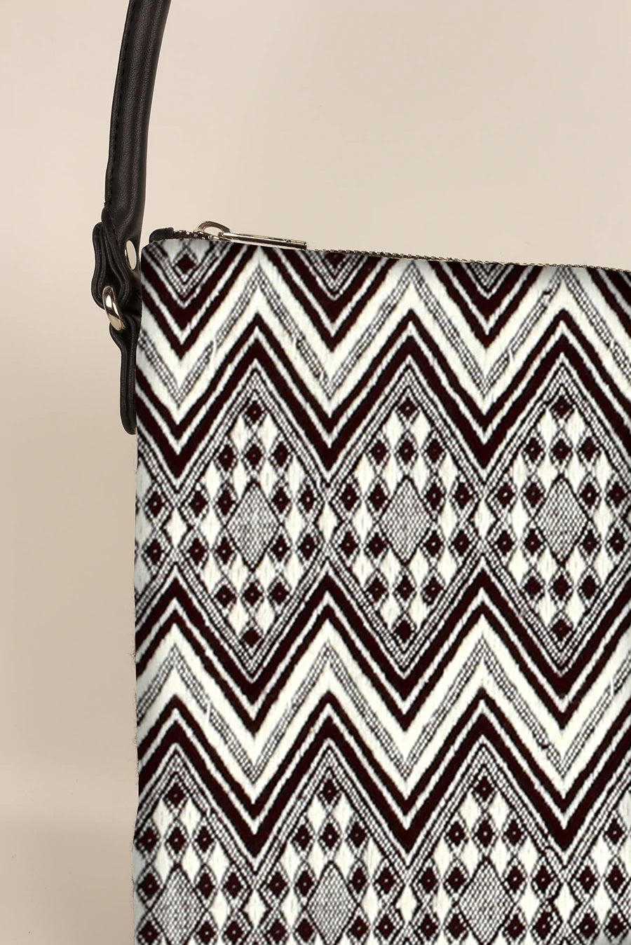 Handloom Women Shoulder Bag Stella -Brown Angeles Close