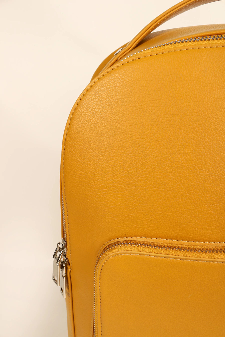 Alexa Vegan Leather Men Backpack Gold Fish Close