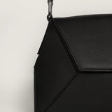 Hazel Vegan Leather Women Shoulder Bag Vanta Black Close