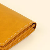 Beth Vegan Leather Card Wallet Butterscotch Close