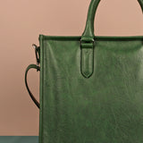 Charlotte Vegan Women Box Tote Bag Peacock Close