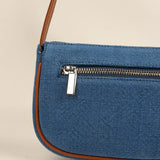 Soft Jute Daily Sling Women Handbag Marine Close
