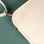 Classic Vegan Leather Women Crossbody Milky Close