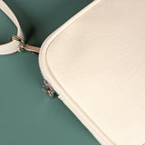 Classic Vegan Leather Women Crossbody Milky Close