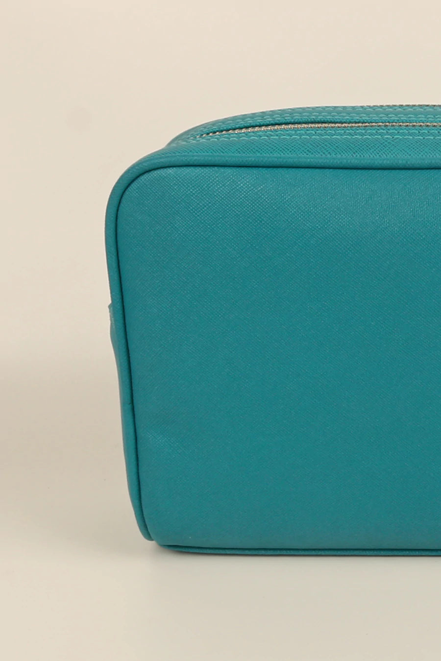 Travel Toiletry Pouch Vegan Leather Caribbean Close