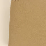 Leonardo Men Vegan Leather Bifold Wallet Beige close