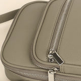 Men Vegan Leather Letter Patch Crossbody Bag Limestone
Close