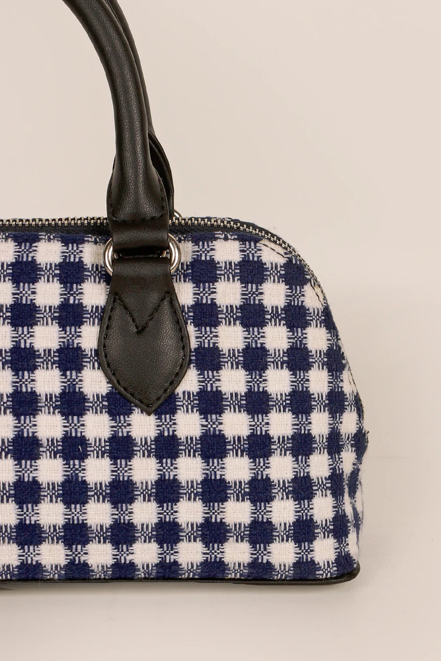 Everly Women's Handbag Handloom Checkered Close