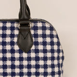 Everly Women's Handbag Handloom Checkered Close
