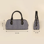 Everly Women's Handbag Handloom Checkered Measurement