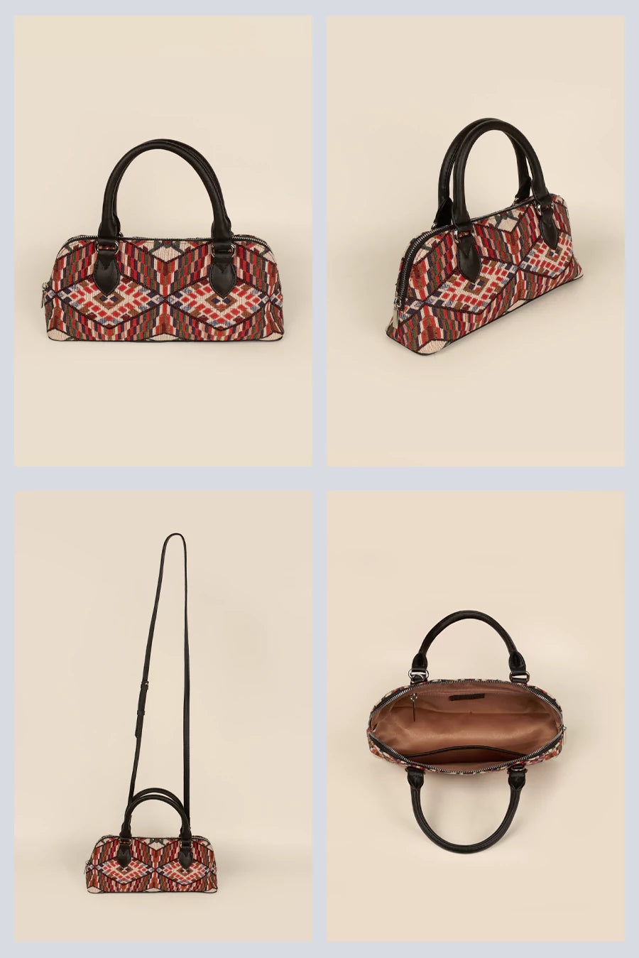 Everly Women's Handbag Handloom Hazelnut Details