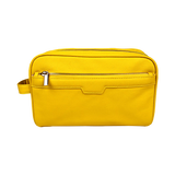 Travel Toiletry Pouch Vegan Leather Citron Front