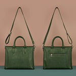 Charlotte Vegan Women Box Tote Bag Peacock Back
