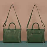 Charlotte Vegan Women Box Tote Bag Peacock Back