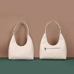 egan Leather Katie Small Women Shoulder Bag Ostrich White Front