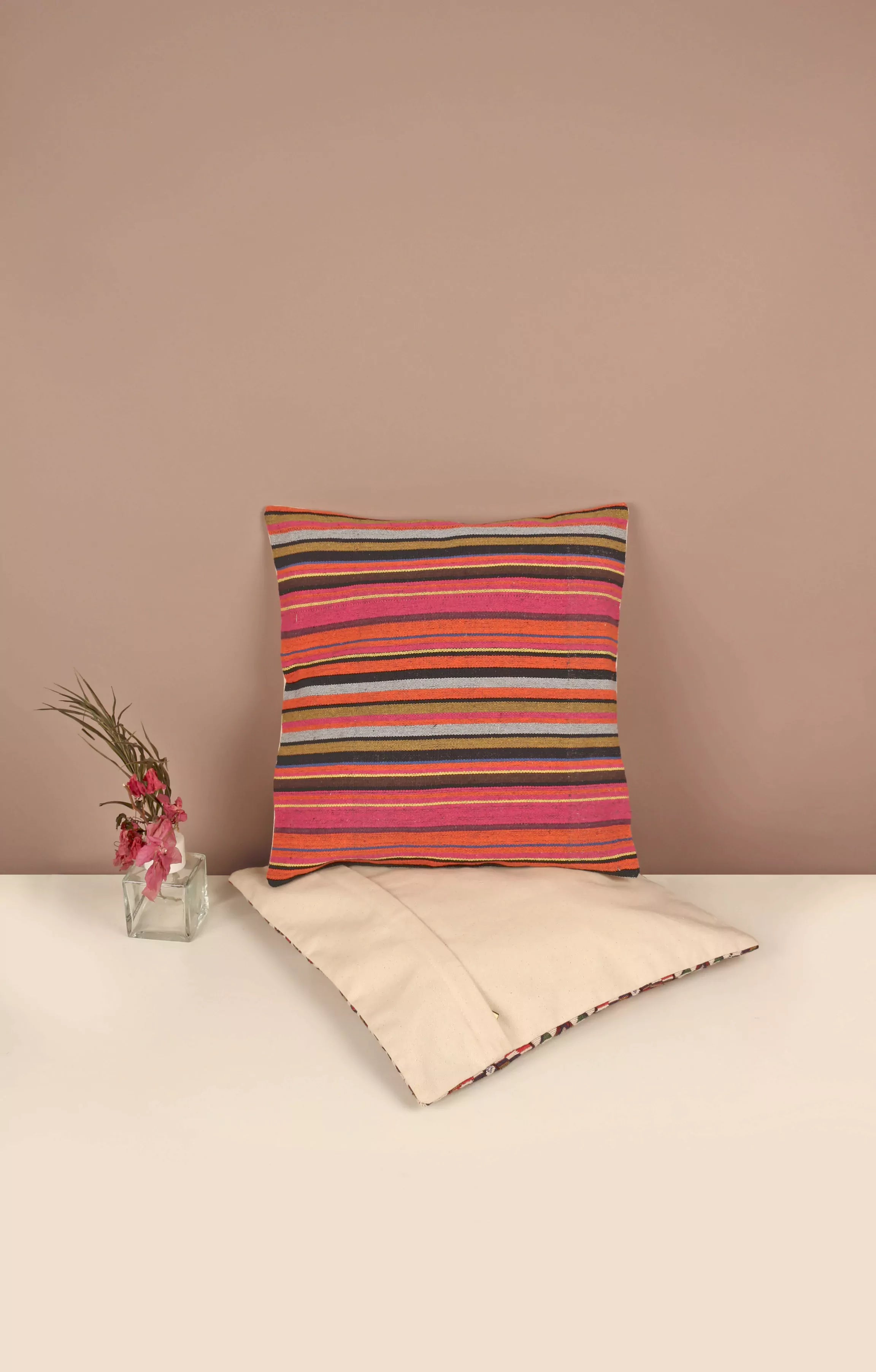 Printed Cushion Cover Brown
