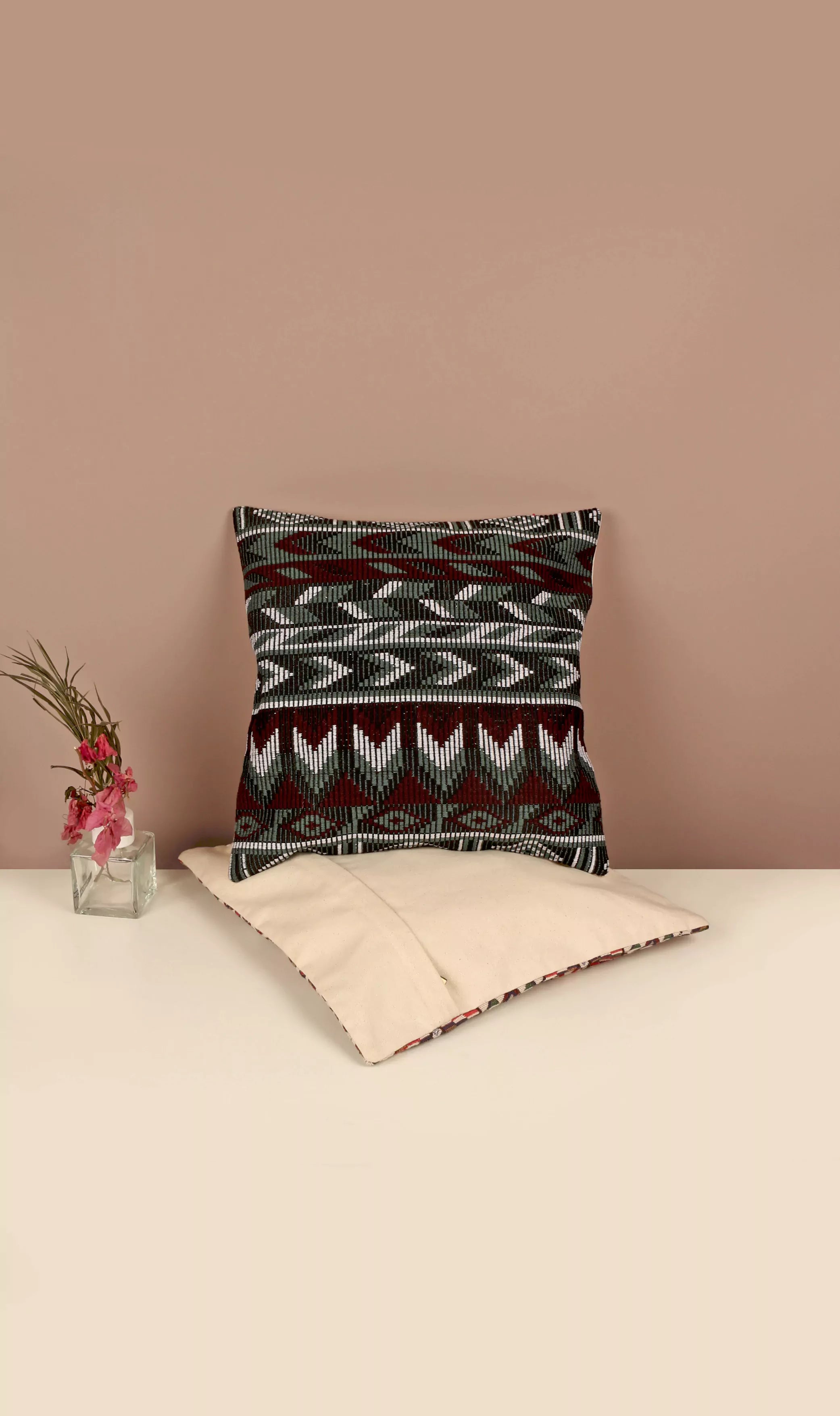 Printed Cushion Cover Black