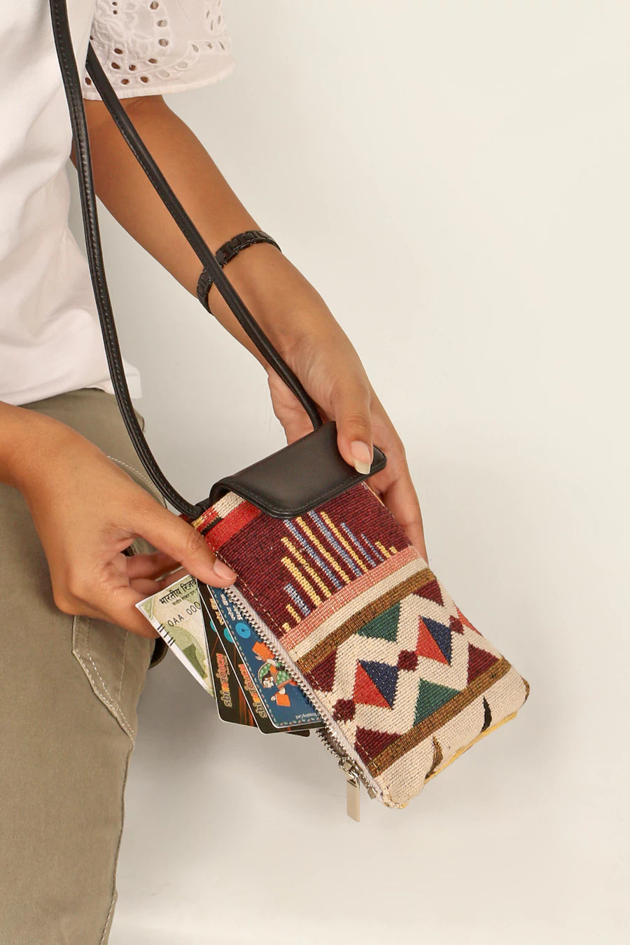 Grace Handloom Mobile Sling Burnished Brown Model 3