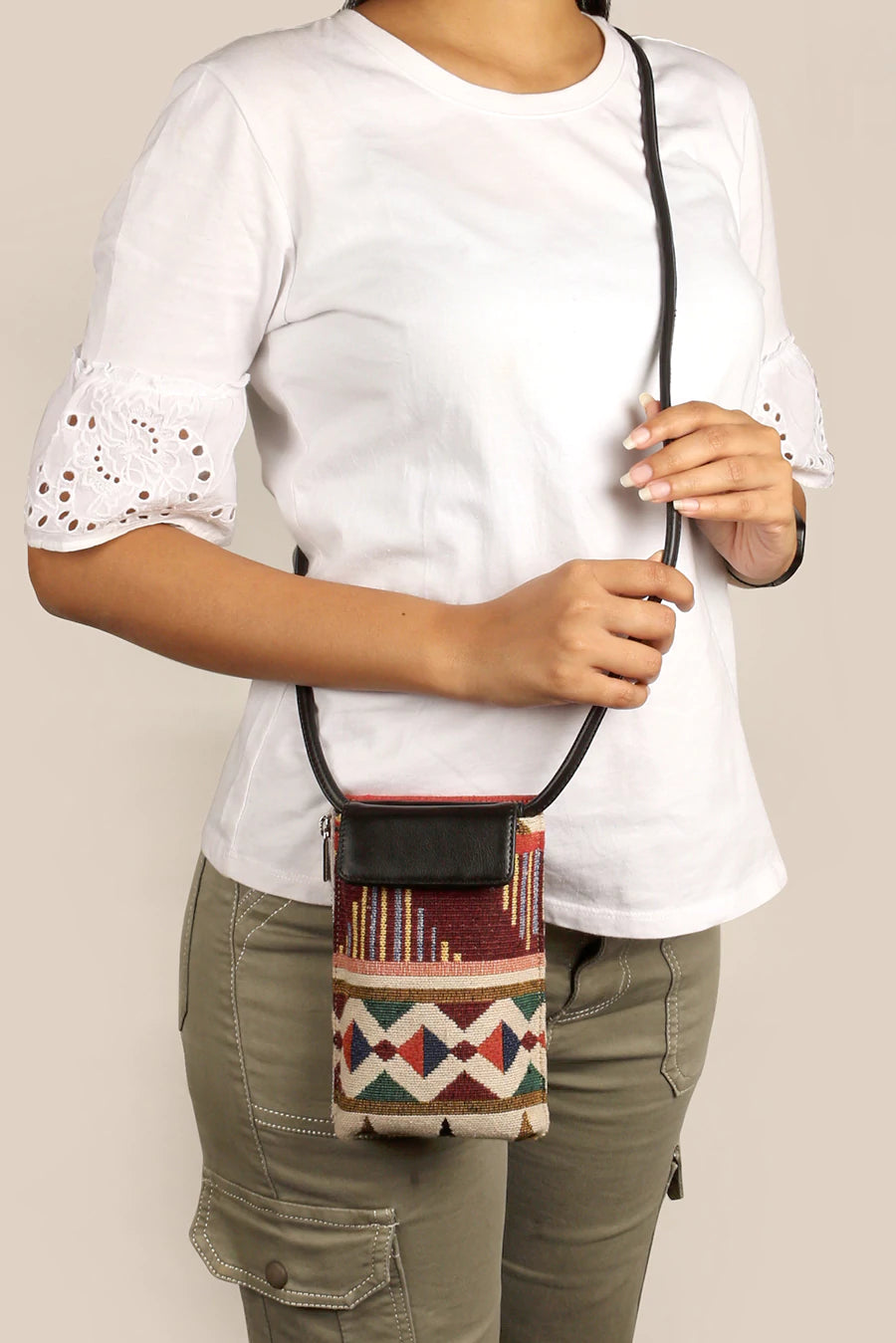 Grace Handloom Mobile Sling Burnished Brown Model 1