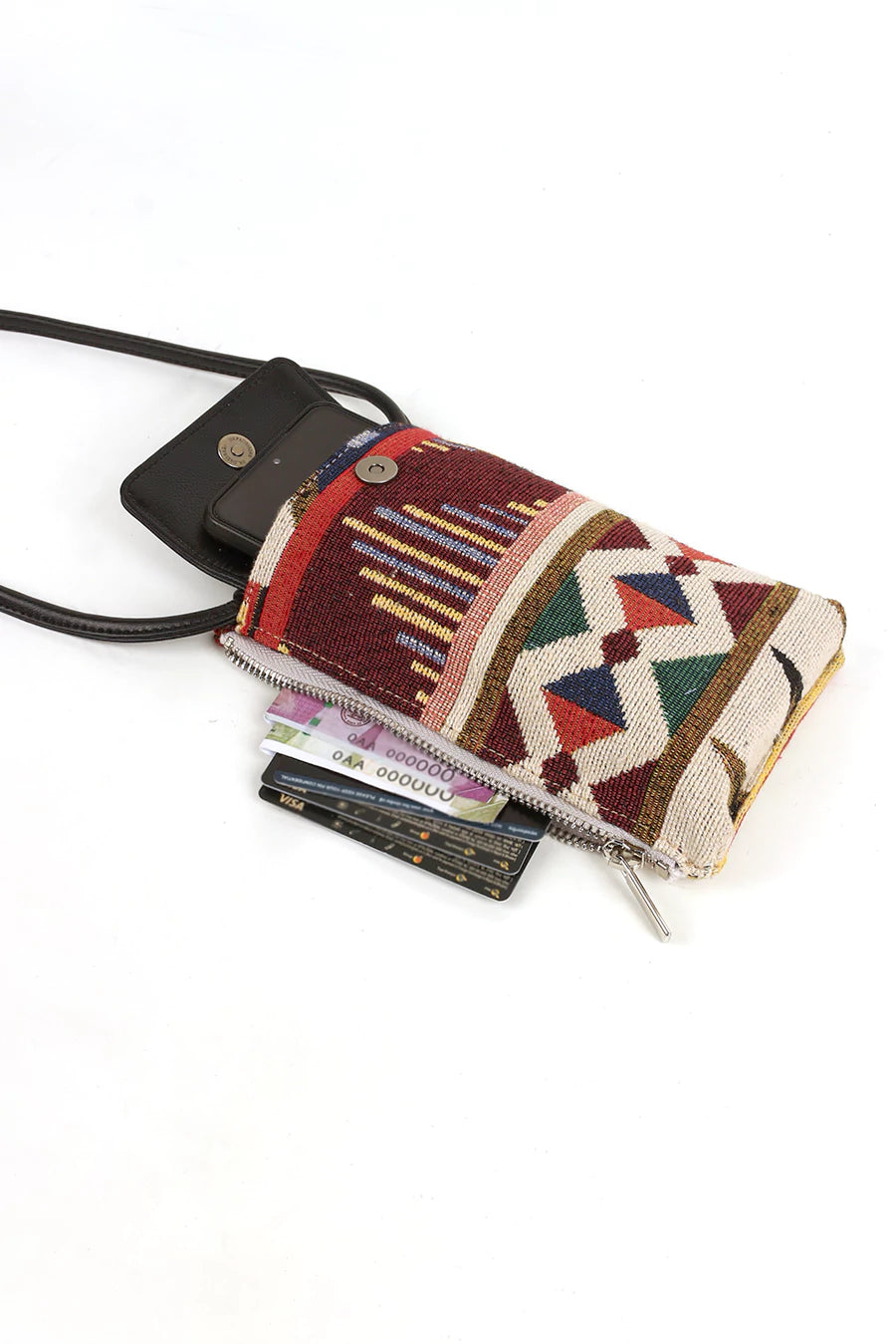 Grace Handloom Mobile Sling Burnished Brown Lifestyle