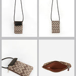Grace Handloom Mobile Sling Brown Chevron Details