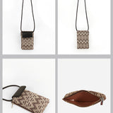 Grace Handloom Mobile Sling Brown Chevron Details