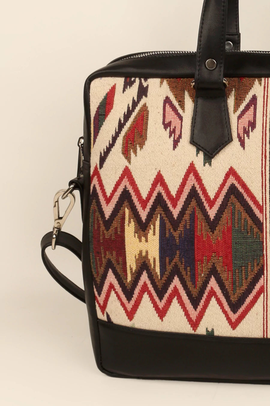 15 inch Ross Handloom Office Laptop Bag for men & women Cappuccino Close