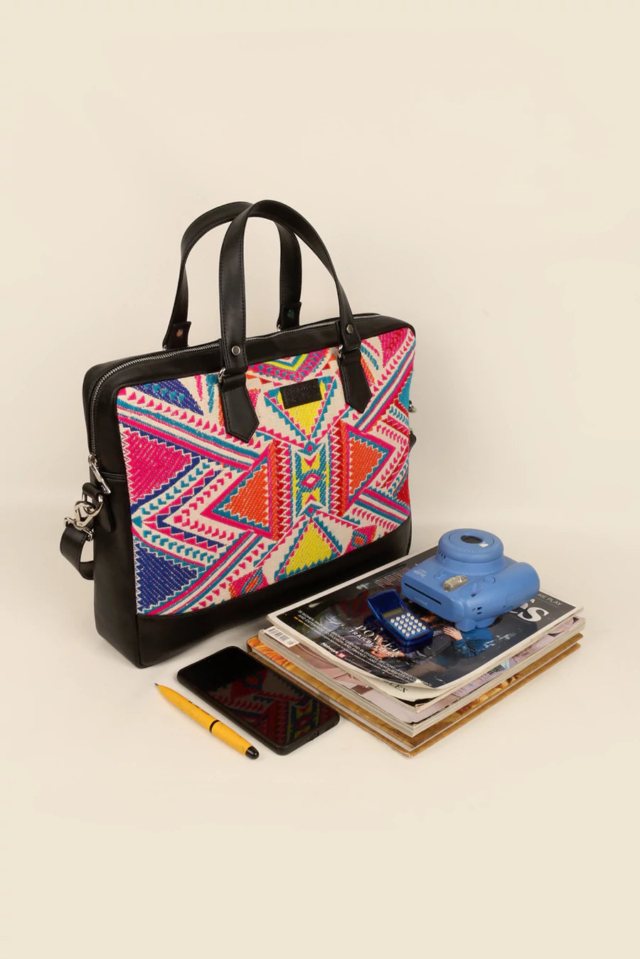 15 inch Ross Handloom Office Laptop Bag for men & women multicolor lifestyle 1