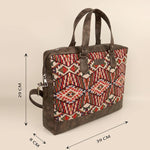 15 inch Ross Handloom Office Laptop Bag for men & women hazelnut measurement