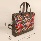 15 inch Ross Handloom Office Laptop Bag for men & women hazelnut measurement