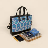 15 inch Ross Handloom Office Laptop Bag for men & women blue lifestyle 2