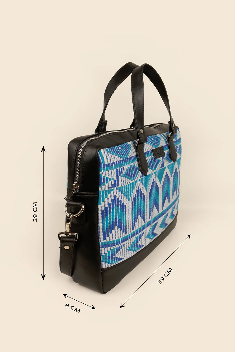 15 inch Ross Handloom Office Laptop Bag for men & women blue measurement