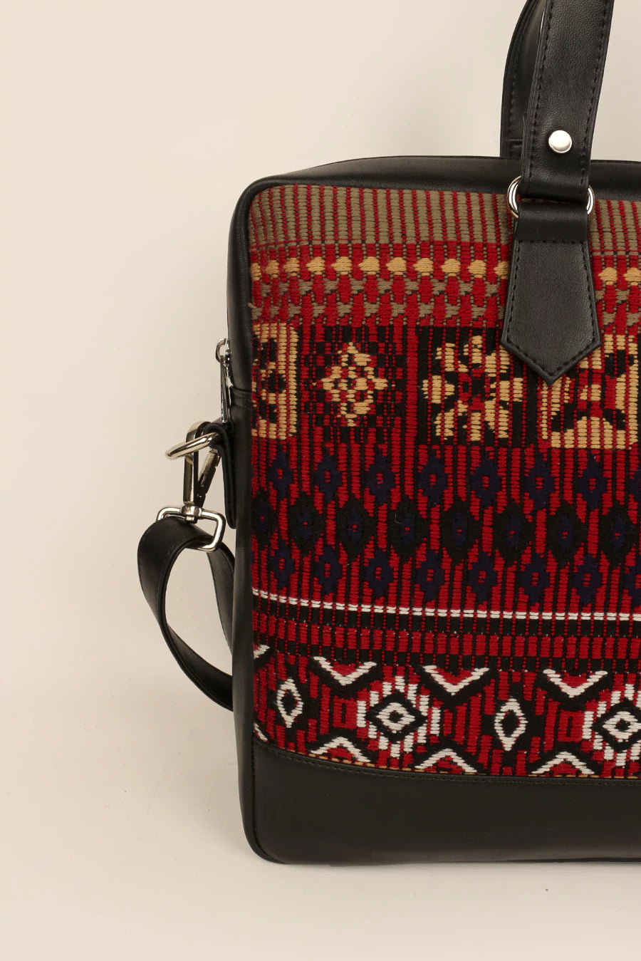 15 inch Ross Handloom Office Laptop Bag for men & women brown close